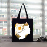 Cat Canvas Tote Bag Women's Eco Friendly Handbag