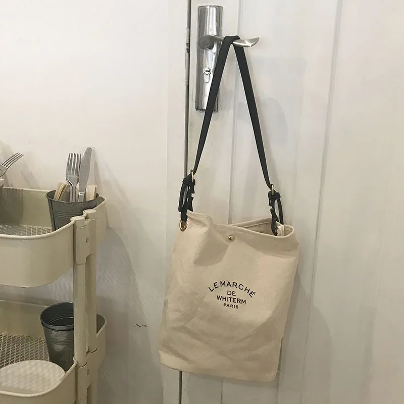 Canvas Shoulder Bag Large Capacity Casual Messenger Bag