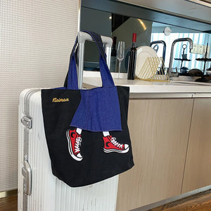 Canvas Totes Shoulder Bag for Women Large Capacity Casual Shopping Handbag