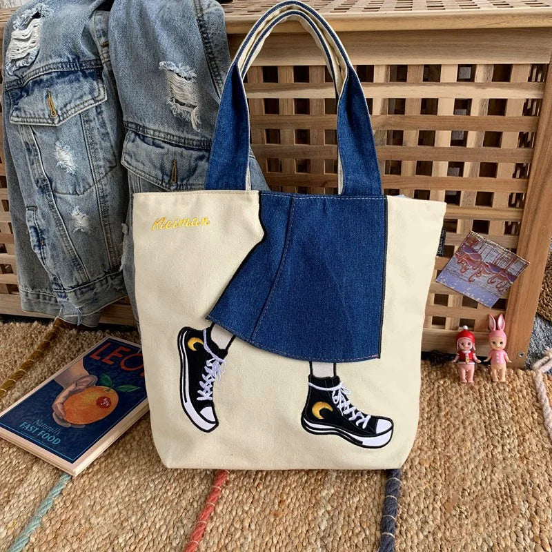 Canvas Totes Shoulder Bag for Women Large Capacity Casual Shopping Handbag