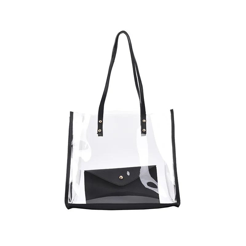 Female PVC Handbags Large Capacity Casual Shopper Bag
