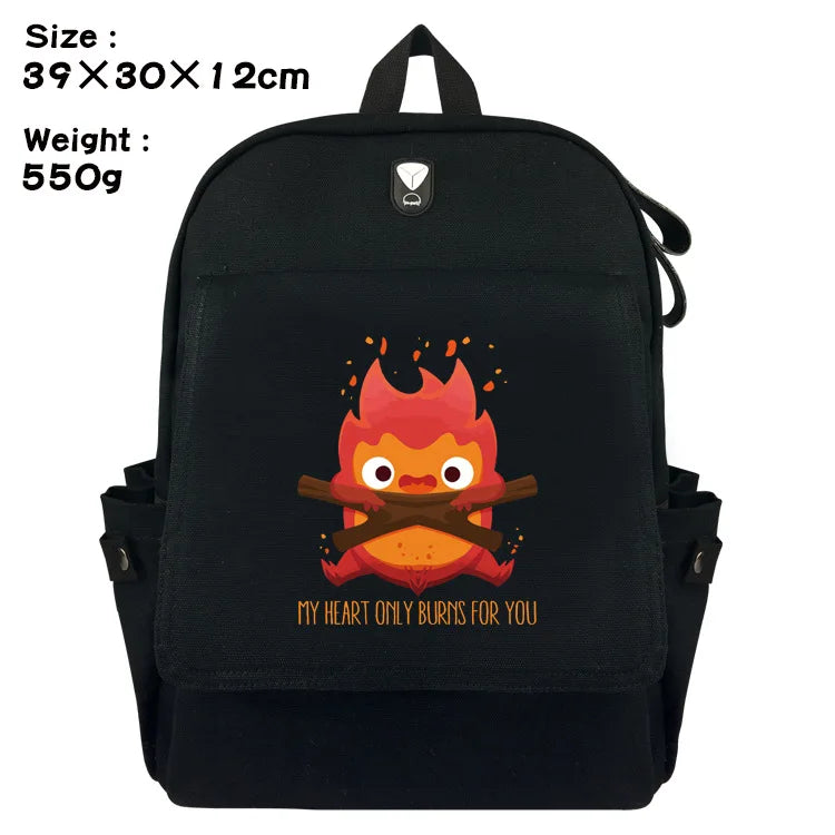 Totoro Cat Canvas Rucksack Backpack Schoolbag Travel Laptop Bag