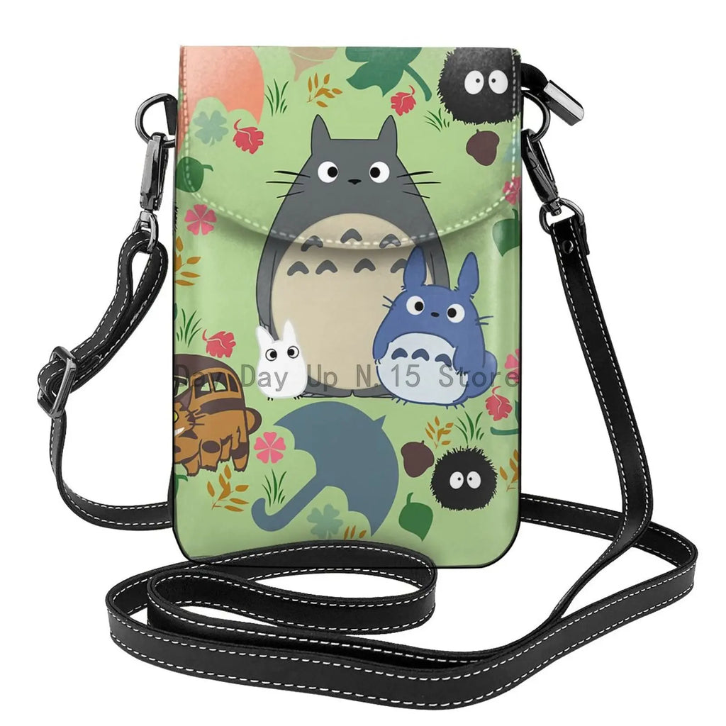 Totoro Lady Shoulder Bag Diagonal Portable Phone Bag