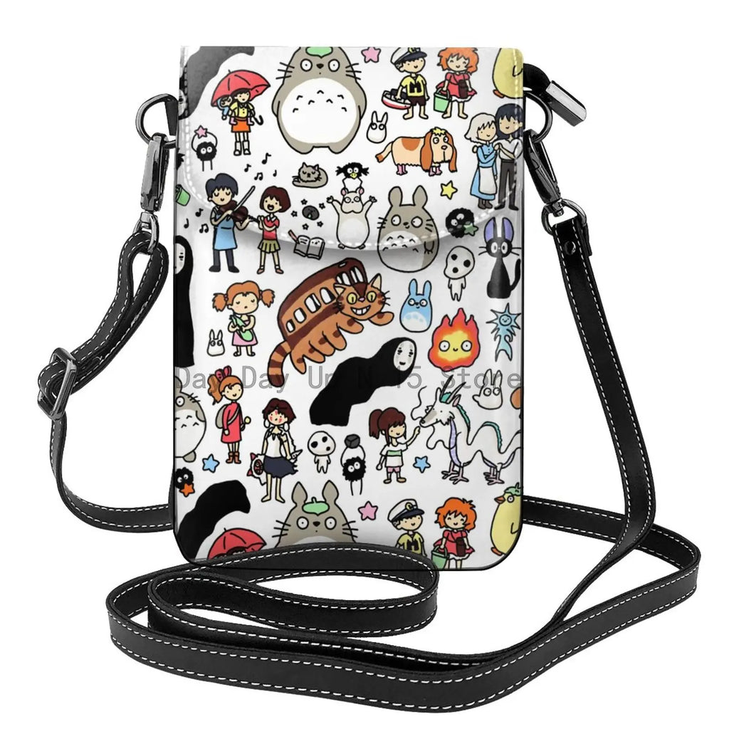 Totoro Lady Shoulder Bag Diagonal Portable Phone Bag