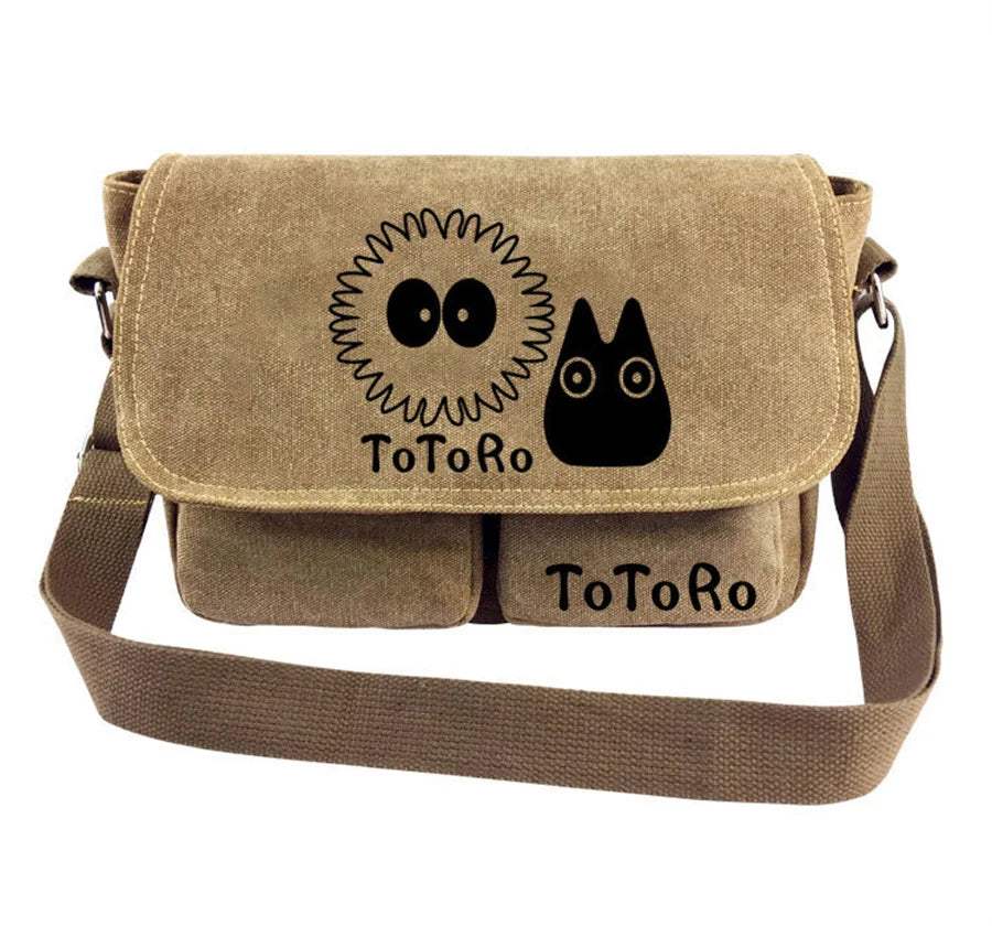 Totoro Susuwat My Neighbor Anime Canvas Crossbody Handbag