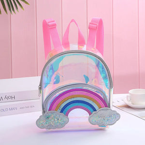 Colorful Girls School Bag Laser Backpack Children Shoulder Bags