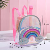Colorful Girls School Bag Laser Backpack Children Shoulder Bags