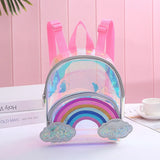 Colorful Girls School Bag Laser Backpack Children Shoulder Bags