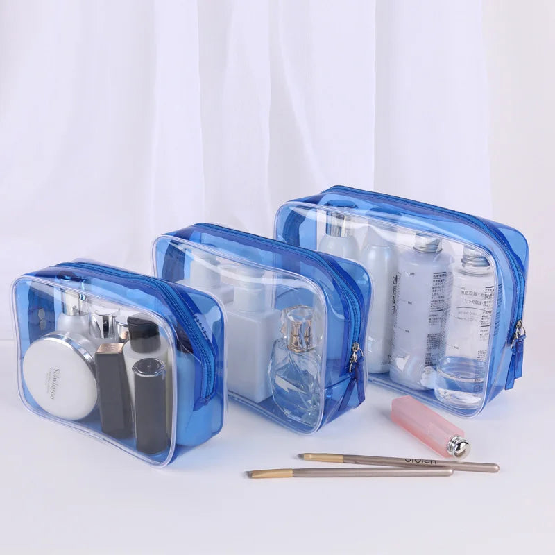 Transparent PVC Storage Bag Travel Cosmetic Toiletries Storage Bag