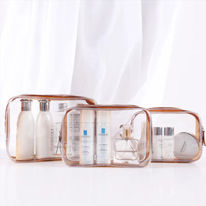 Transparent PVC Storage Bag Travel Cosmetic Toiletries Storage Bag