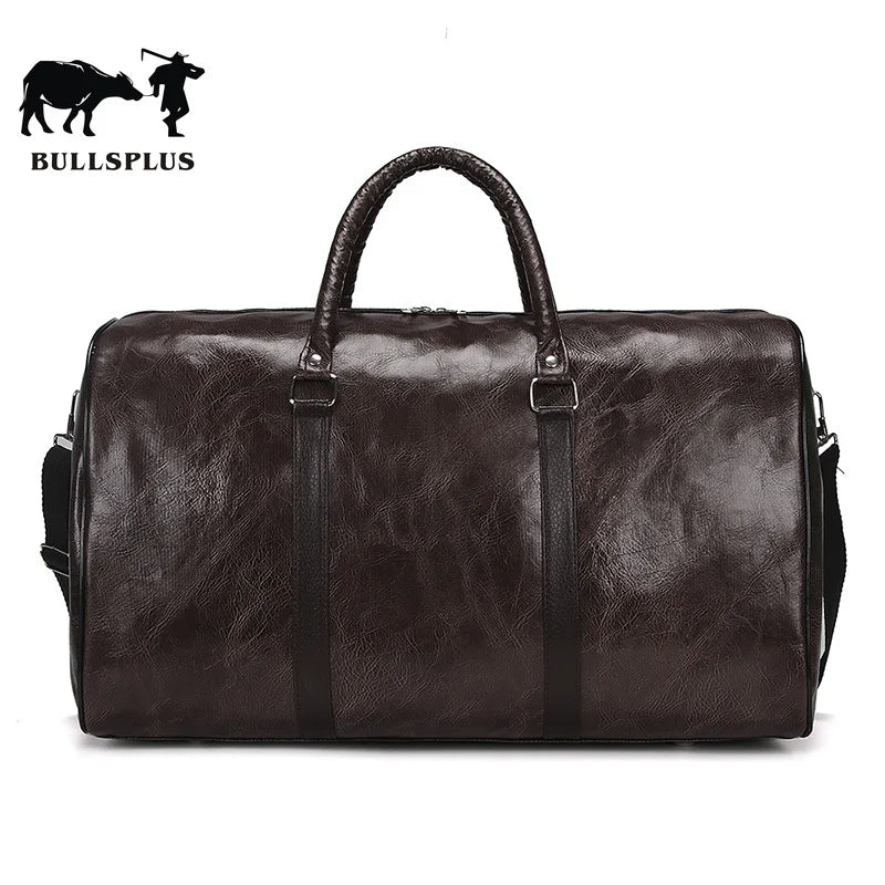 Pu Retro Travel Bag Large Capacity Short Distance Bag Light Exercise Fitness