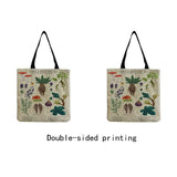 Cartoon Mushroom Printed Beach Shoulder Bag High Capacity Handbag
