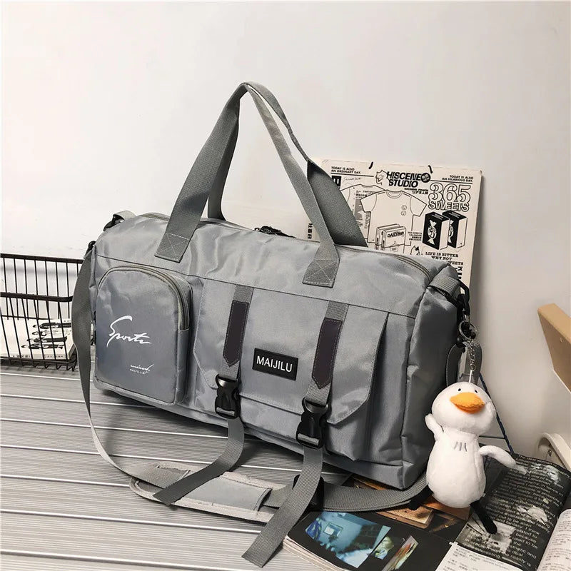 Nylon Gym Bag Wet Dry Separation Yoga Bag Large Shoulder Bag