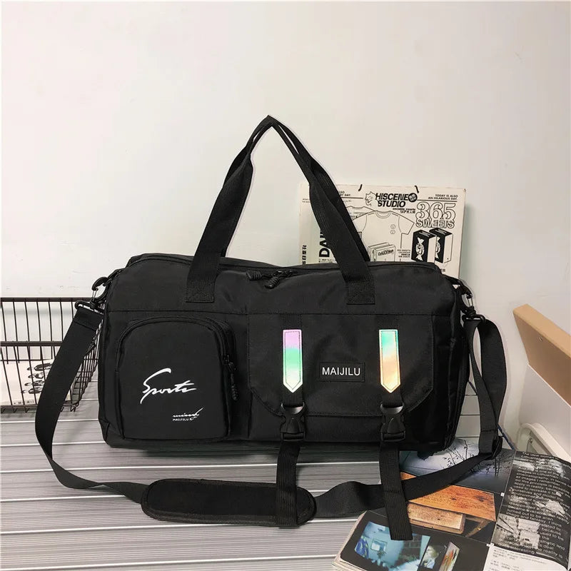 Nylon Gym Bag Wet Dry Separation Yoga Bag Large Shoulder Bag