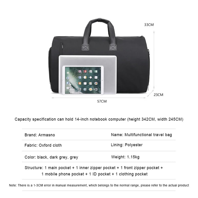 Travel Organizer Bags, Zipper Storage Bag with Top Hand Grip