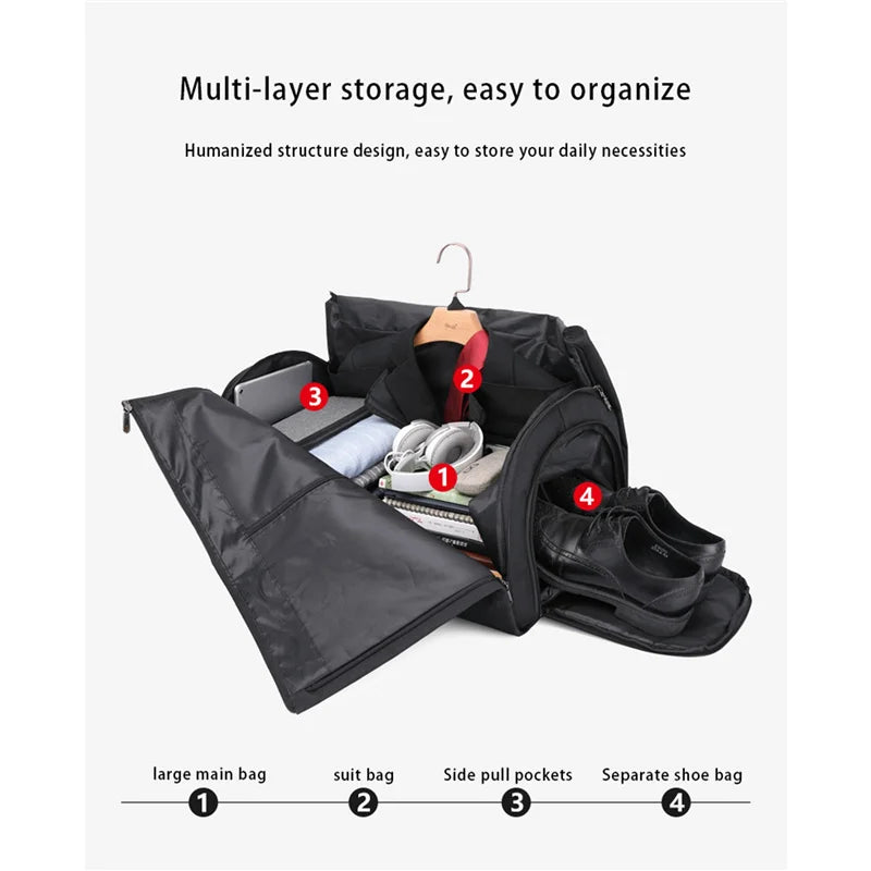 Travel Organizer Bags, Zipper Storage Bag with Top Hand Grip