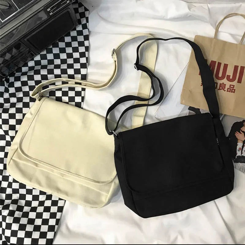 Casual Canvas Shoulder Bag for Women Large Capacity Crossbody Bag