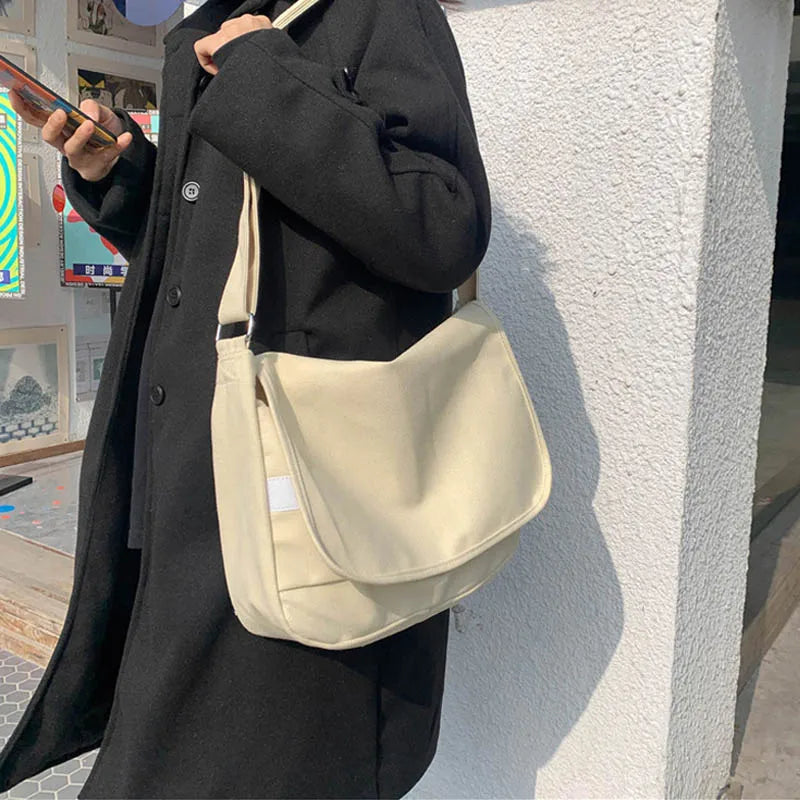 Casual Canvas Shoulder Bag for Women Large Capacity Crossbody Bag