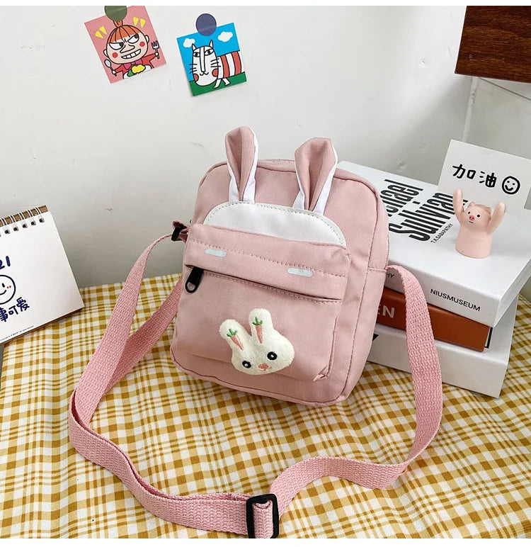Cartoon Rabbit Messenger Bag Small Nylon Student Shoulder Bag