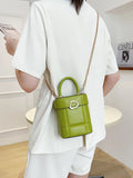 Mini Iphone Crossbody Bag Cylinder Pu Leather Women's Shoulder Bag Ha