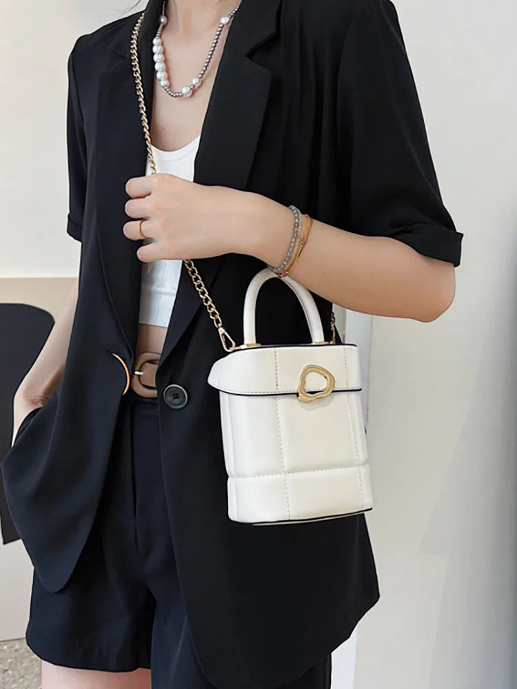 Mini Iphone Crossbody Bag Cylinder Pu Leather Women's Shoulder Bag Ha