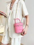 Mini Iphone Crossbody Bag Cylinder Pu Leather Women's Shoulder Bag Ha