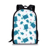 3D Sea Turtle Pattern Print Backpack For Teens Boys Children Durable Mochilas