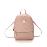 Embroidered Rhombus Stitching Backpack Soft Surface Change Mobile Travel Bag