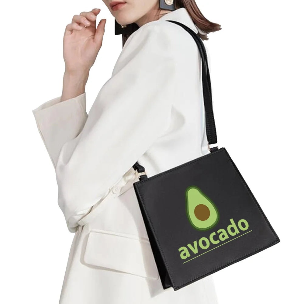 Avocado Pattern Series Women's Shoulder Bag Diagonal High-quality Handbag