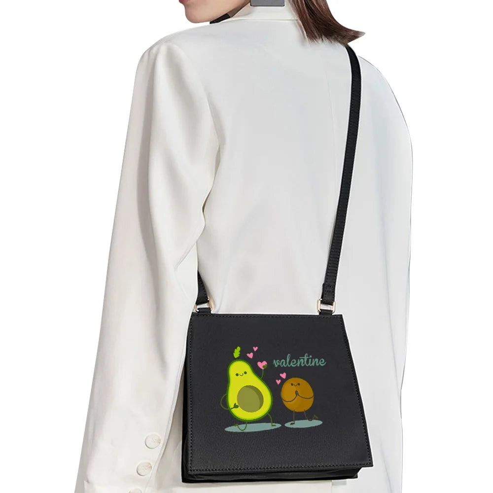 Avocado Pattern Series Women's Shoulder Bag Diagonal High-quality Handbag