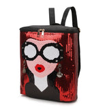 Sequins Dazzling Ladies Casual Backpack Shoulder Bag School Bags For Teenage Gi