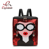 Sequins Dazzling Ladies Casual Backpack Shoulder Bag School Bags For Teenage Gi