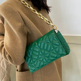 Quilted Shoulder Bags PU Leather Underarm Bags Ladies Crossbody Bags