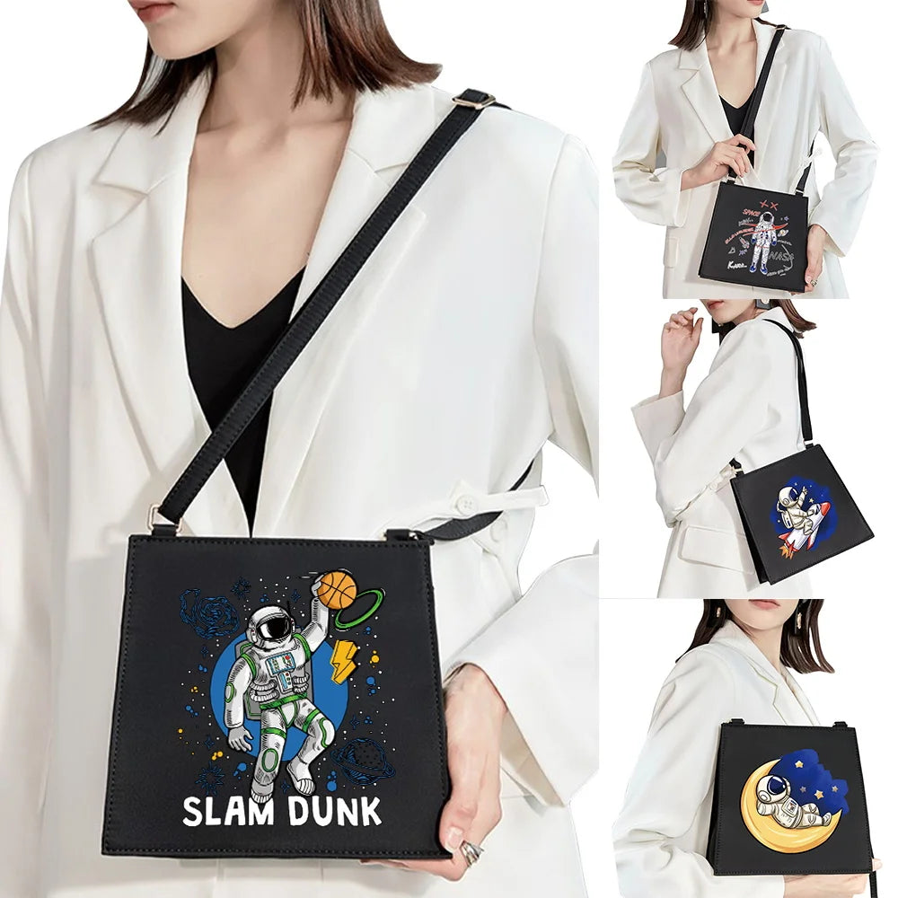 Astronaut Pattern Shoulder Bag for Women