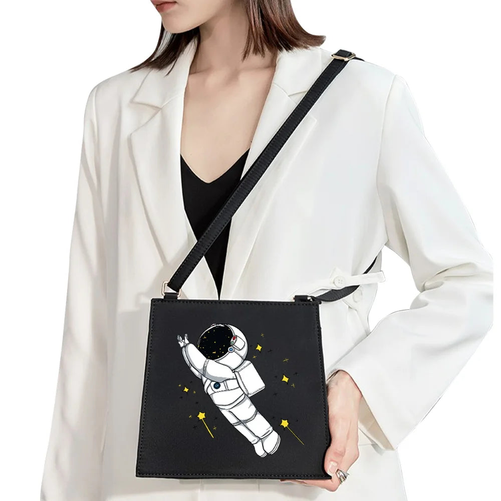 Astronaut Pattern Shoulder Bag for Women