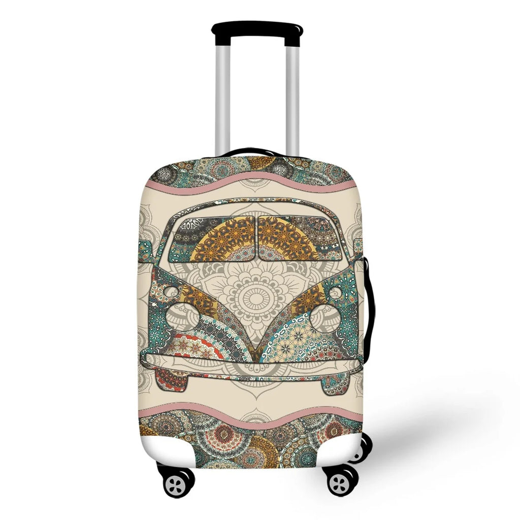 Twoheartsgirl 3D Printed Camping Car Travel Luggage Cover