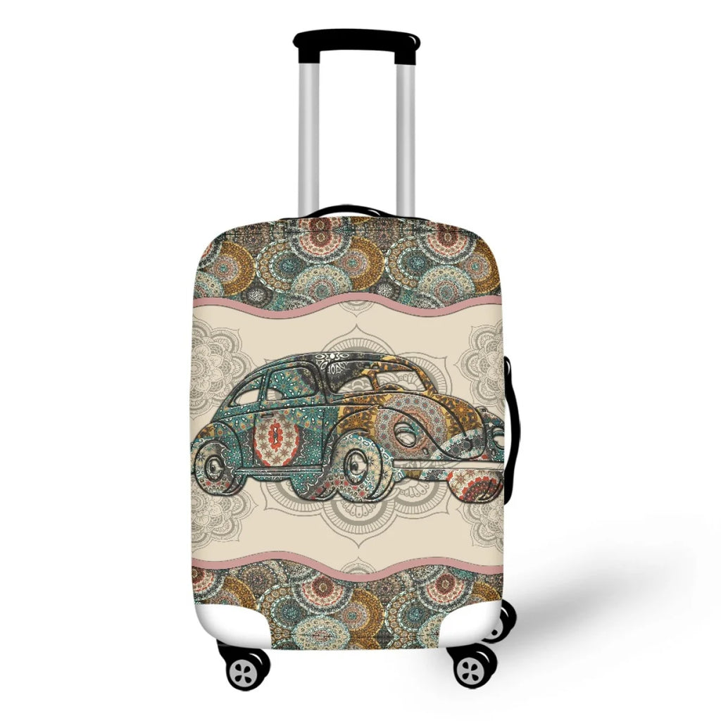 Twoheartsgirl 3D Printed Camping Car Travel Luggage Cover