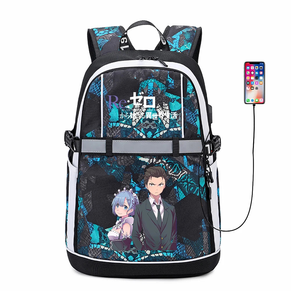 Anime Re:Life in A Different World Zero Reflective Backpack