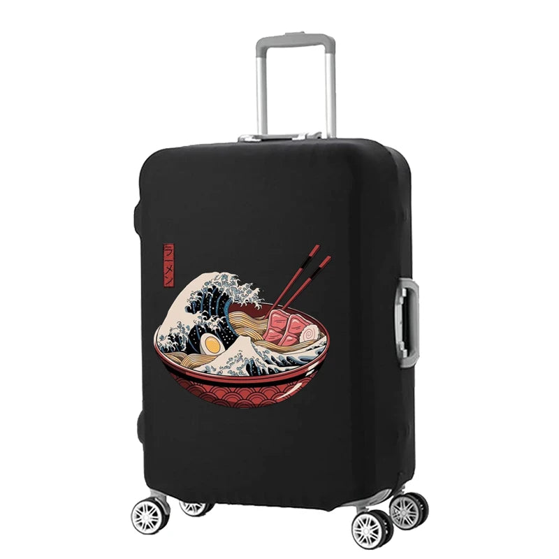 Ukiyo-e Pattern Luggage Cover Elastic Protective Cover