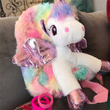 Unicorn Backpack Plush Cartoon School Bags For Girls Kids Small Backpack