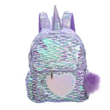 Unicorn Bag Sequin Children Backpack for Girls Schoolbag