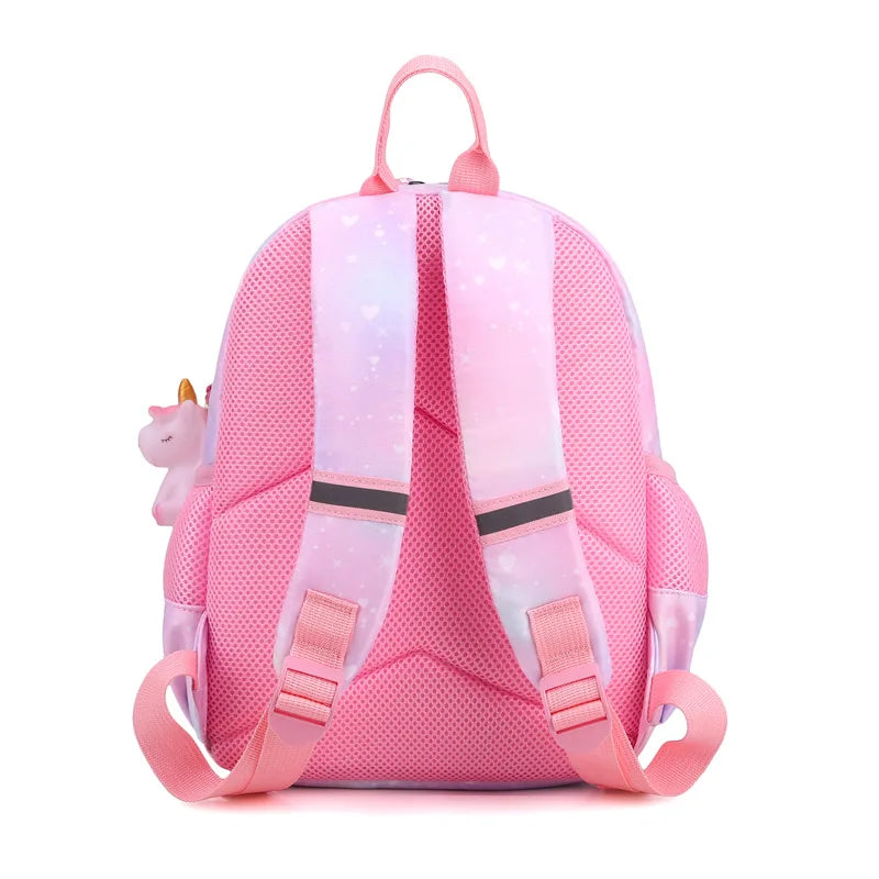 Unicorn Pink School Bag for Girls Kindergarten Backpack