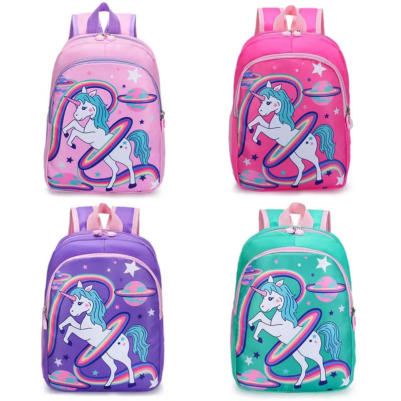 Unicorn Schoolbag Kids Children Mochila Double Shoulder School Bags