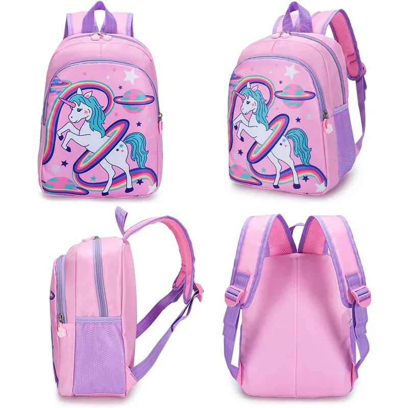 Unicorn Schoolbag Kids Children Mochila Double Shoulder School Bags