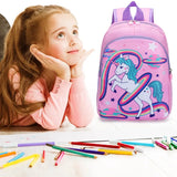 Unicorn Schoolbag Kids Children Mochila Double Shoulder School Bags