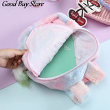 Unicorn Soft Plush School Bags Children Shoulder Backpack Toddler Girls Mochila