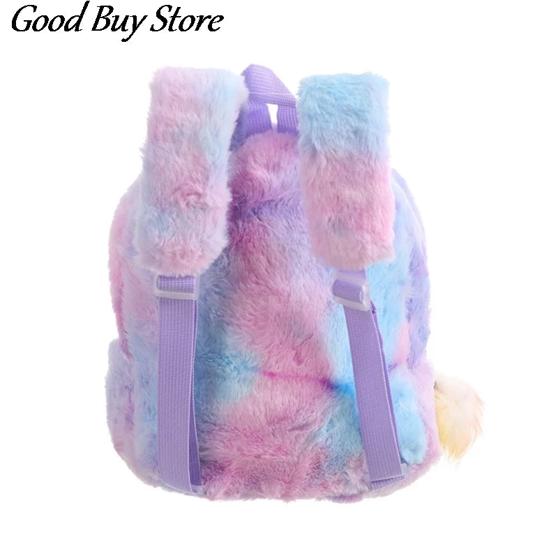 Unicorn Soft Plush School Bags Children Shoulder Backpack Toddler Girls Mochila