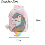 Unicorn Soft Plush School Bags Children Shoulder Backpack Toddler Girls Mochila