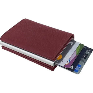 Unisex Automatic Mechanism Wallet-Burgundy- High Quality