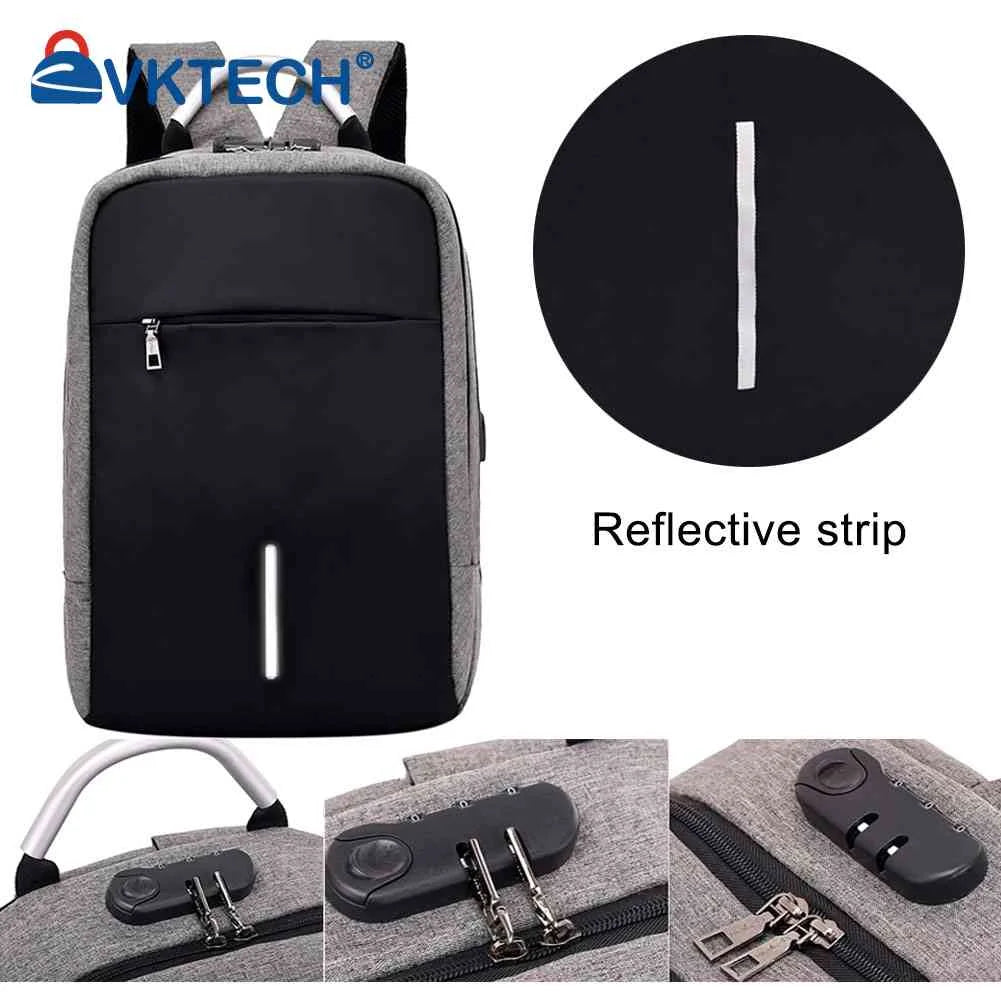 Unisex Business Rucksack USB Charging Large Capacity Travel